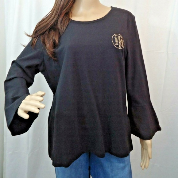 Tommy Hilfiger Tops - 🐧TOMMY HILFIGER Logo  Womens New 1451 Black XL